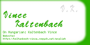 vince kaltenbach business card